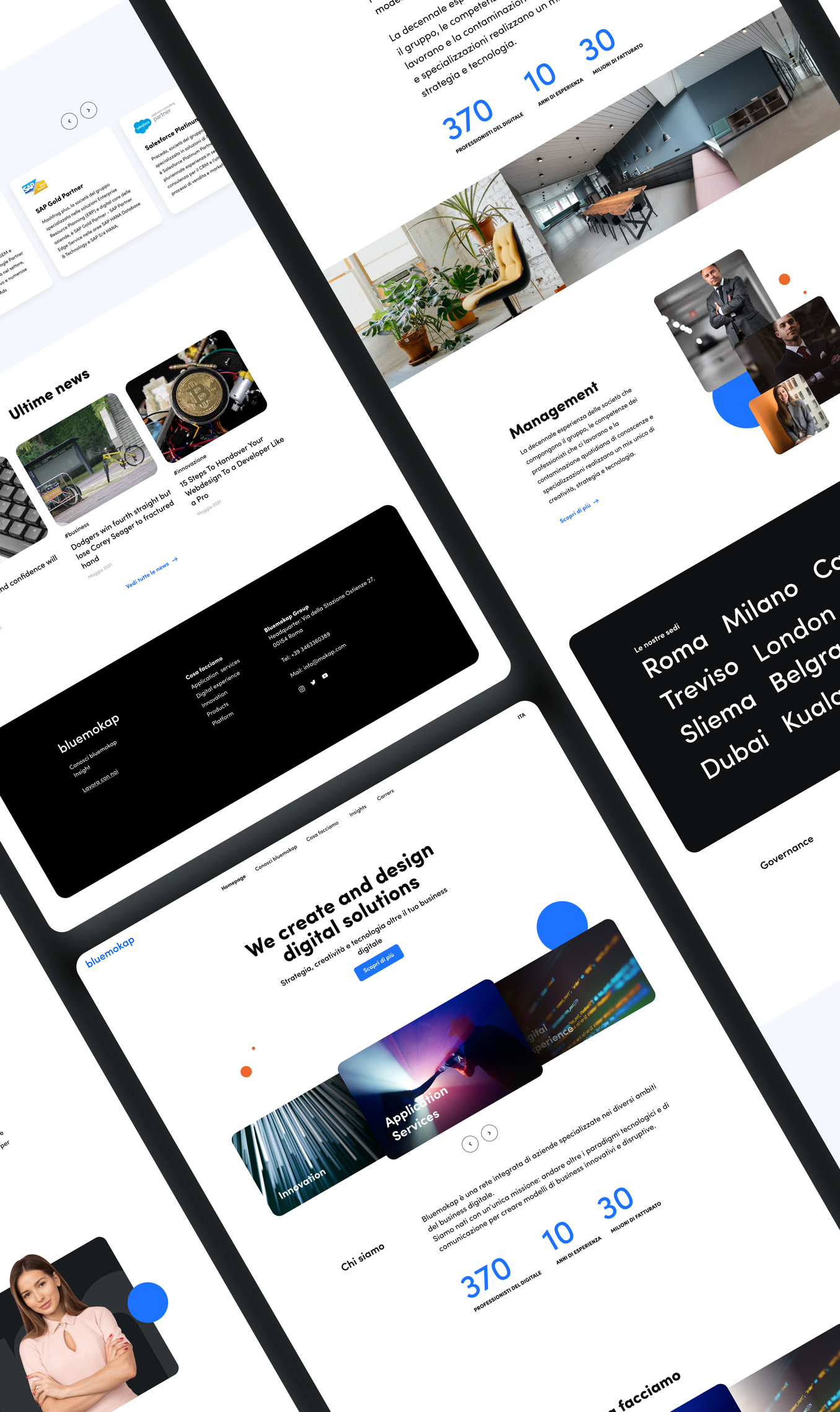 Corporate web site UX/UI design case study